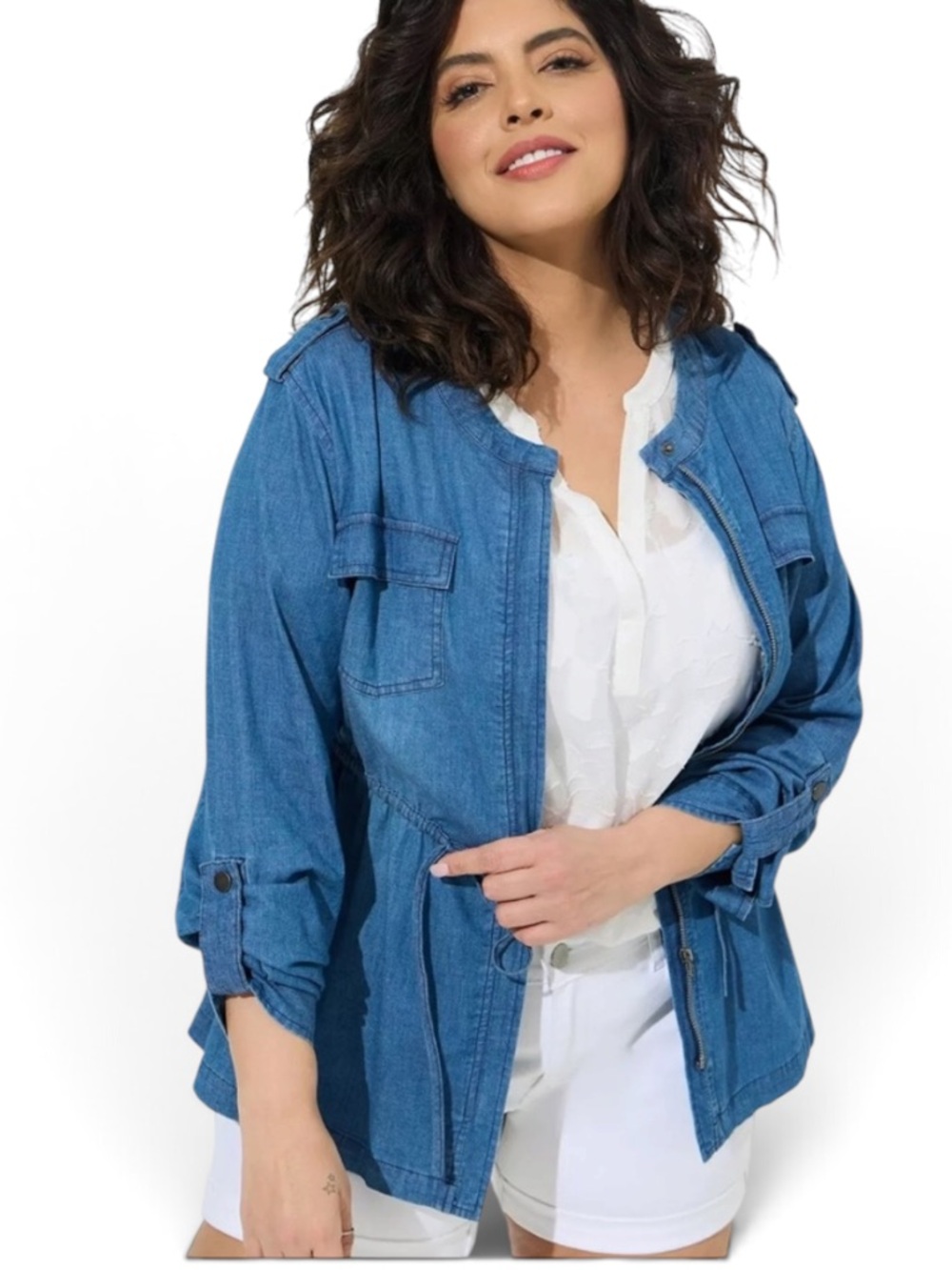 Torrid Chambray Utility Jacket 1X